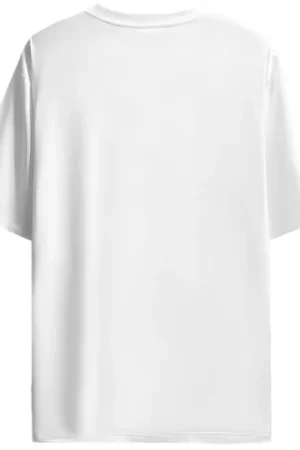 Frebly Bet On Yourself Oversized White T-Shirt for Men