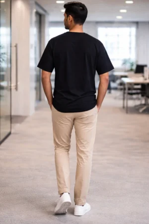 Learn Build Repeat Black Cotton T-Shirt For Men