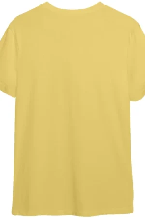 Frebly Self Made Yellow Cotton T-Shirt for Men