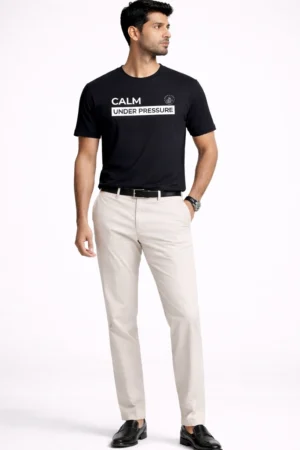 FREBLY Calm Under Pressure Cotton T-Shirt For Men